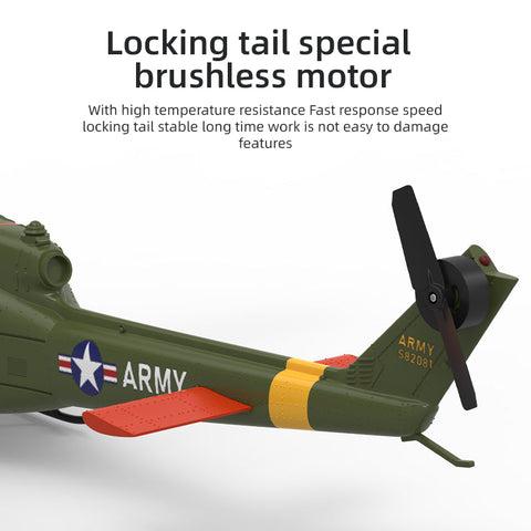 YuXiang F07 1:34 UH-1 HUEY Scale 2.4G 6CH Altitude Hold Optical Flow Positioning Dual Brushless Motor RC Helicopter | India