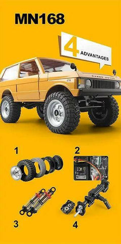 MNRC MN168 1/12 Land Rover 4WD RTR RC Climbing Truck with LED Lights | India.