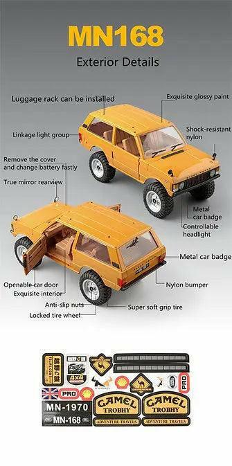 MNRC MN168 1/12 Land Rover 4WD RTR RC Climbing Truck with LED Lights | India.