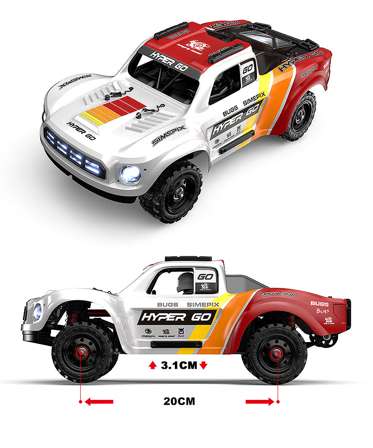 MJX Hyper Go 14211 1/14 Brushless Short Course RC Truck -70km/h, CNC Alloy | India