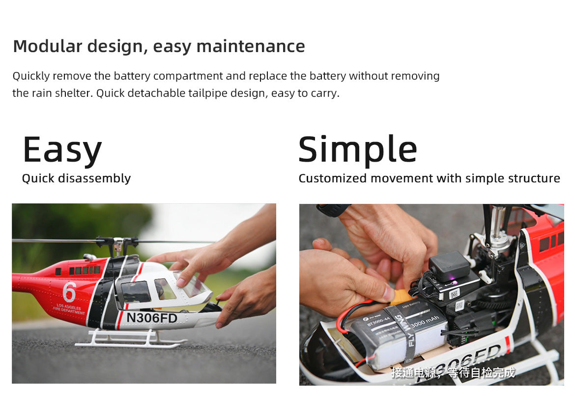 Fly Wing Bell-206 V3 6CH RC GPS Stabilized Scale helicopter | India