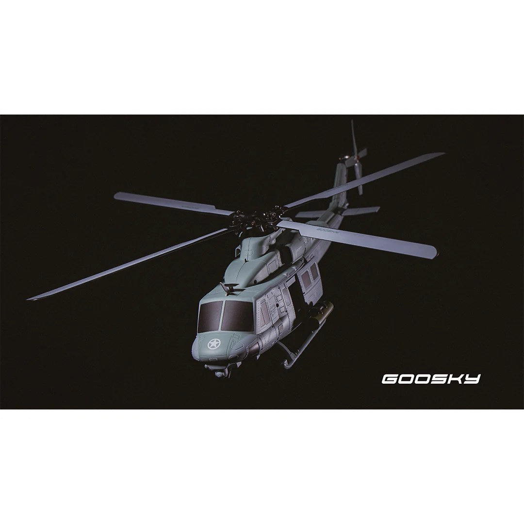 Goosky E2 UH-1Y Venom BNF 500 Size High-Performance Electric RC Helicopter 1/37 Scale | India