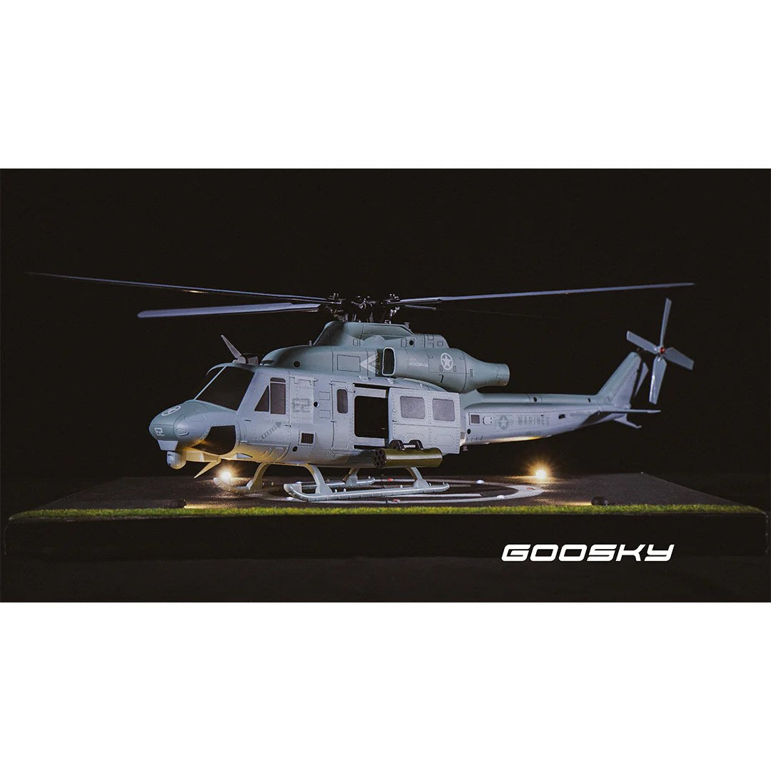 Goosky E2 UH-1Y Venom BNF 500 Size High-Performance Electric RC Helicopter 1/37 Scale | India