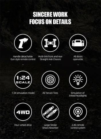 Pinecone SG2402 Land Rover Rock Climbing 1/24 LED RTR 4WD RC - (Forest) | India.