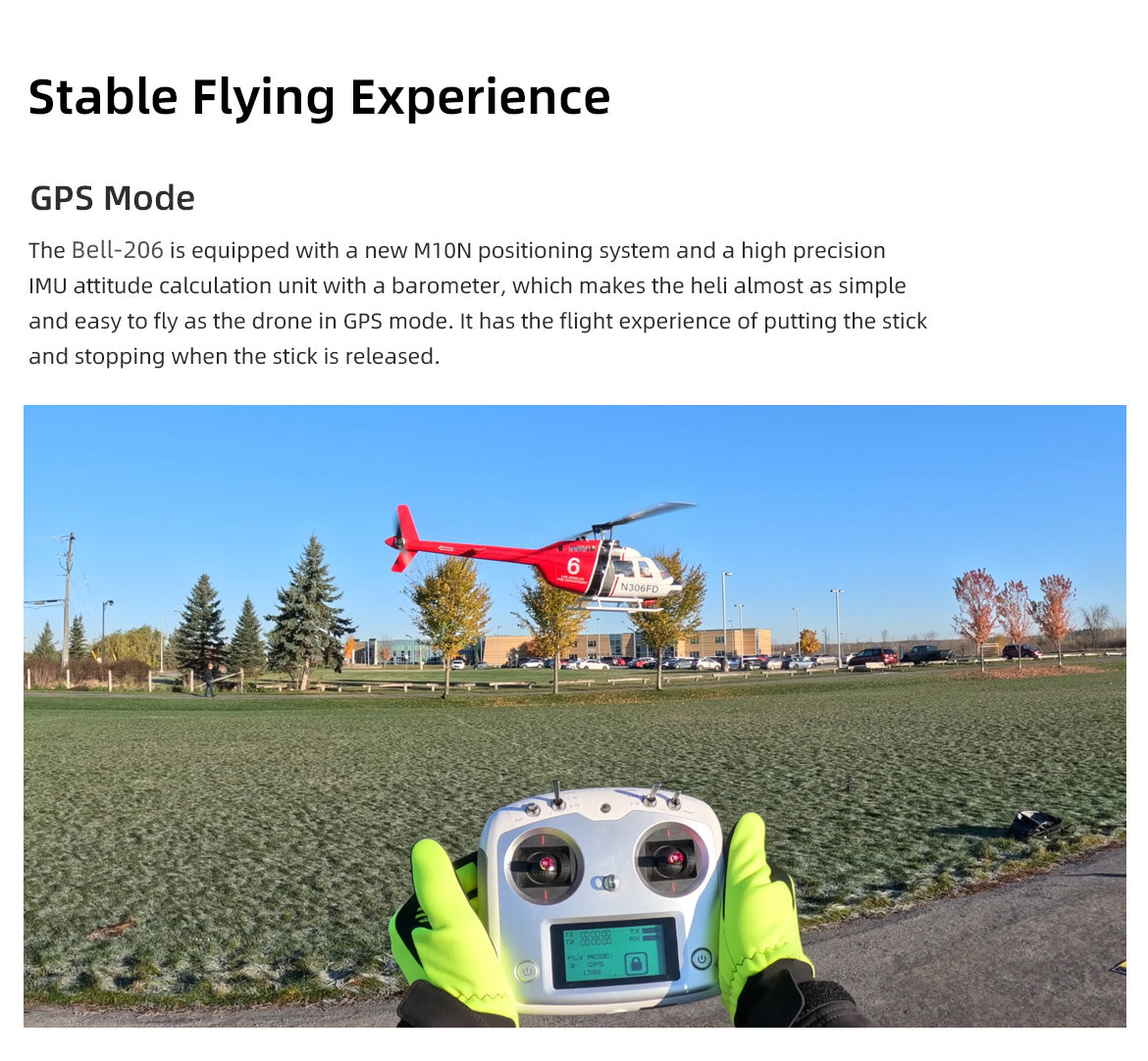Fly Wing Bell-206 V3 6CH RC GPS Stabilized Scale helicopter | India