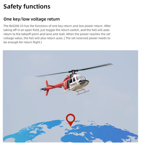 Fly Wing Bell-206 V3 6CH RC GPS Stabilized Scale helicopter | India