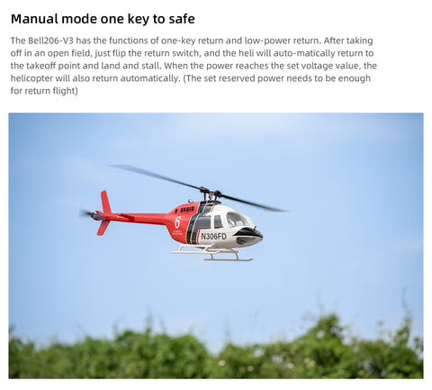 Fly Wing Bell-206 V3 6CH RC GPS Stabilized Scale helicopter | India