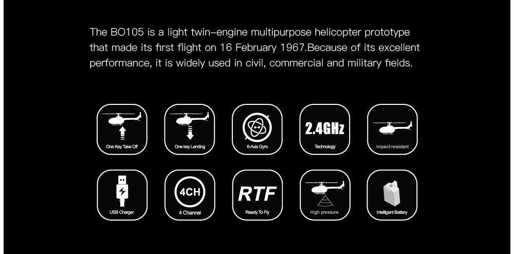 RC ERA C186 MAX BO105 Optical Flow Positioning RC Helicopter - RTF | India.