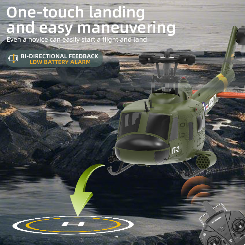 YuXiang F07 1:34 UH-1 HUEY Scale 2.4G 6CH Altitude Hold Optical Flow Positioning Dual Brushless Motor RC Helicopter | India