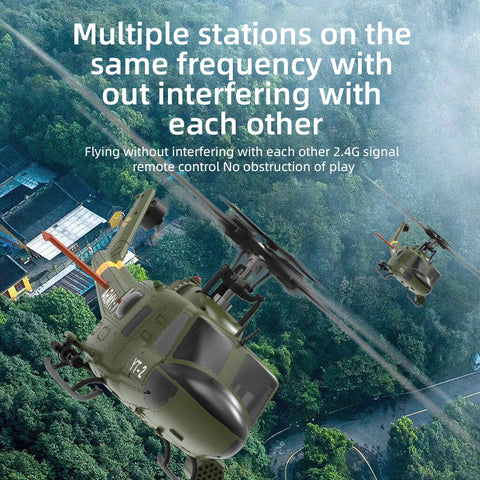 YuXiang F07 1:34 UH-1 HUEY Scale 2.4G 6CH Altitude Hold Optical Flow Positioning Dual Brushless Motor RC Helicopter | India