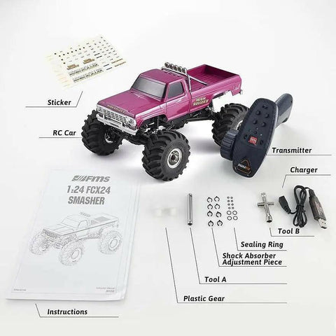 FCX24 Smasher V2 - Monster RC Truck With Huge Tires | India.