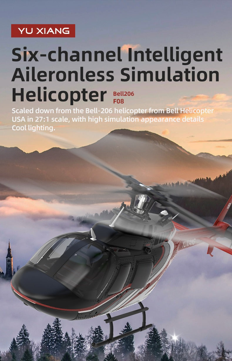 YuXiang F08 Bell206 Jet Ranger Gyro Stabilized Helicopter-RTF | India