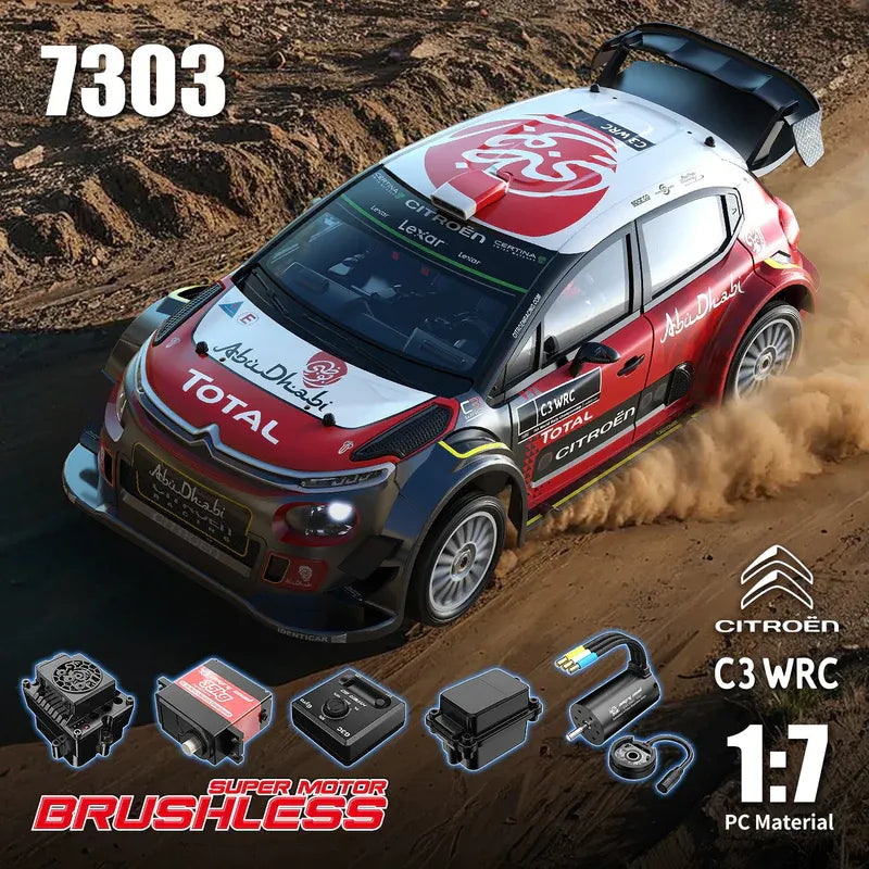 MJX HYPER GO 7303 WRC C3 4WD RC Car 1/7 2.4G 3CH Brushless High Speed Drift Rally | India