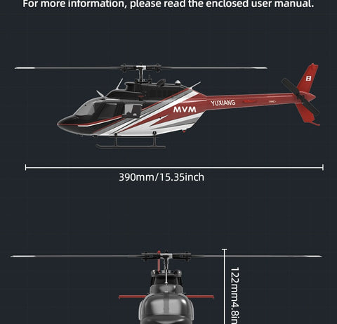 YuXiang F08 Bell206 Jet Ranger Gyro Stabilized Helicopter-RTF | India