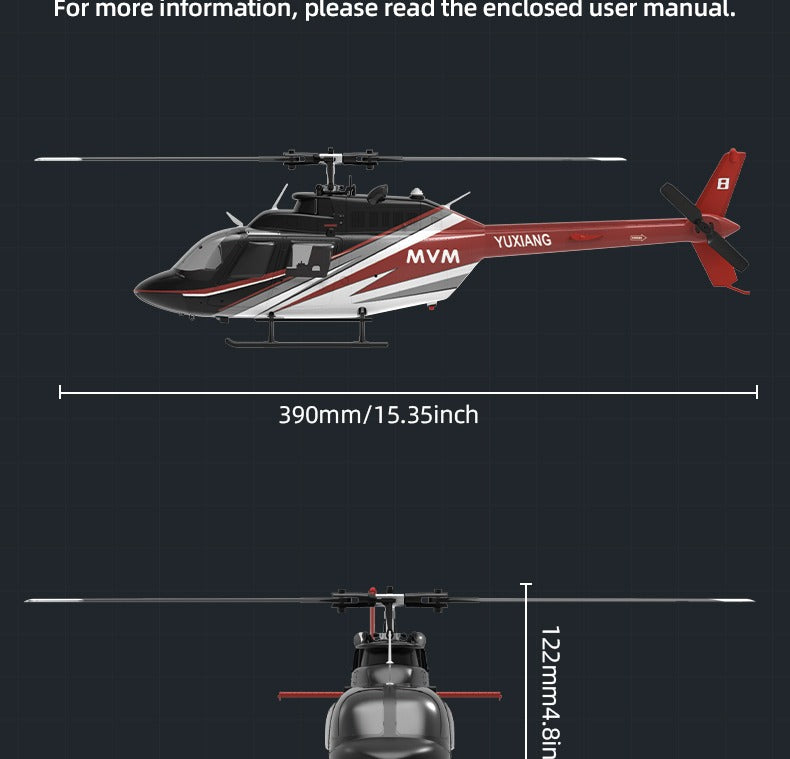 YuXiang F08 Bell206 Jet Ranger Gyro Stabilized Helicopter-RTF | India