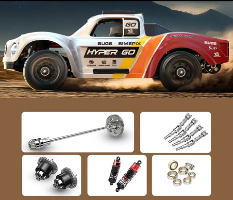MJX Hyper Go 14211 1/14 Brushless Short Course RC Truck -70km/h, CNC Alloy | India