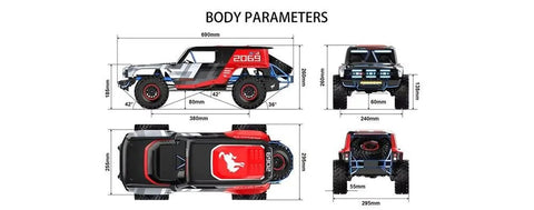 MJX Hypergo 1:8 brushless H8P Remote Control Ford Bronco Baja 1000 4WD off-road Car | India