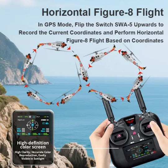 YuXiang F07S UH-1D Huey GPS Stabilized RC Helicopter | India