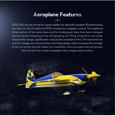 OMPHOBBY T-Storm 60” 70E Edge 540 Balsa 3D Airplane | India.