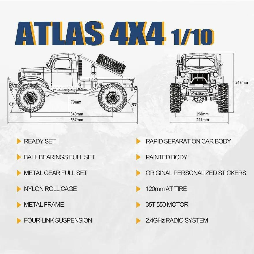 ROCHOBBY 1:10 Atlas 4x4 Off-Road Truck RS(Orange) | India.