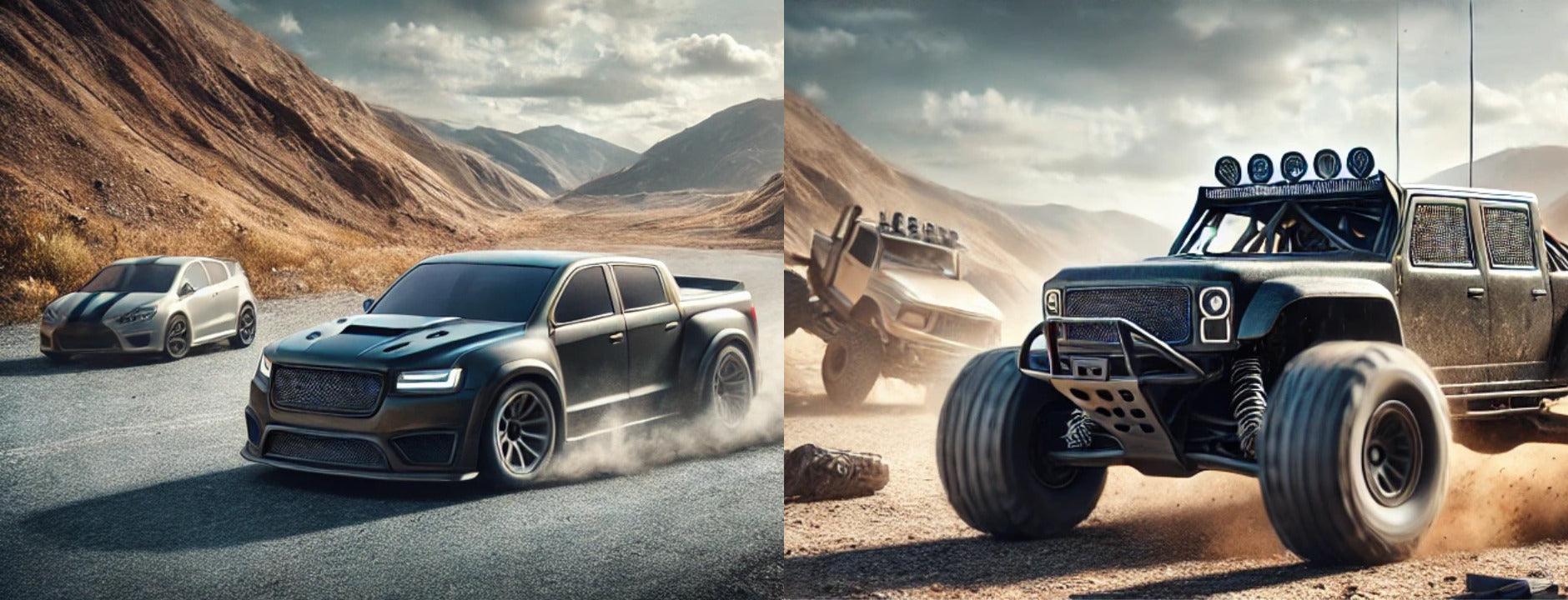 <i>On-road RC cars are built for speed, while off-road RC cars conquer rough terrain.</i>