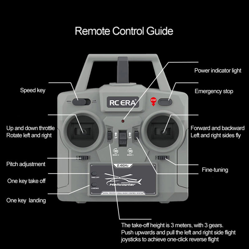 RC ERA C138 PRO Bell 206 Jet Ranger 2.4G 6CH 1/33 Scale RC Helicopter Model RTF | India