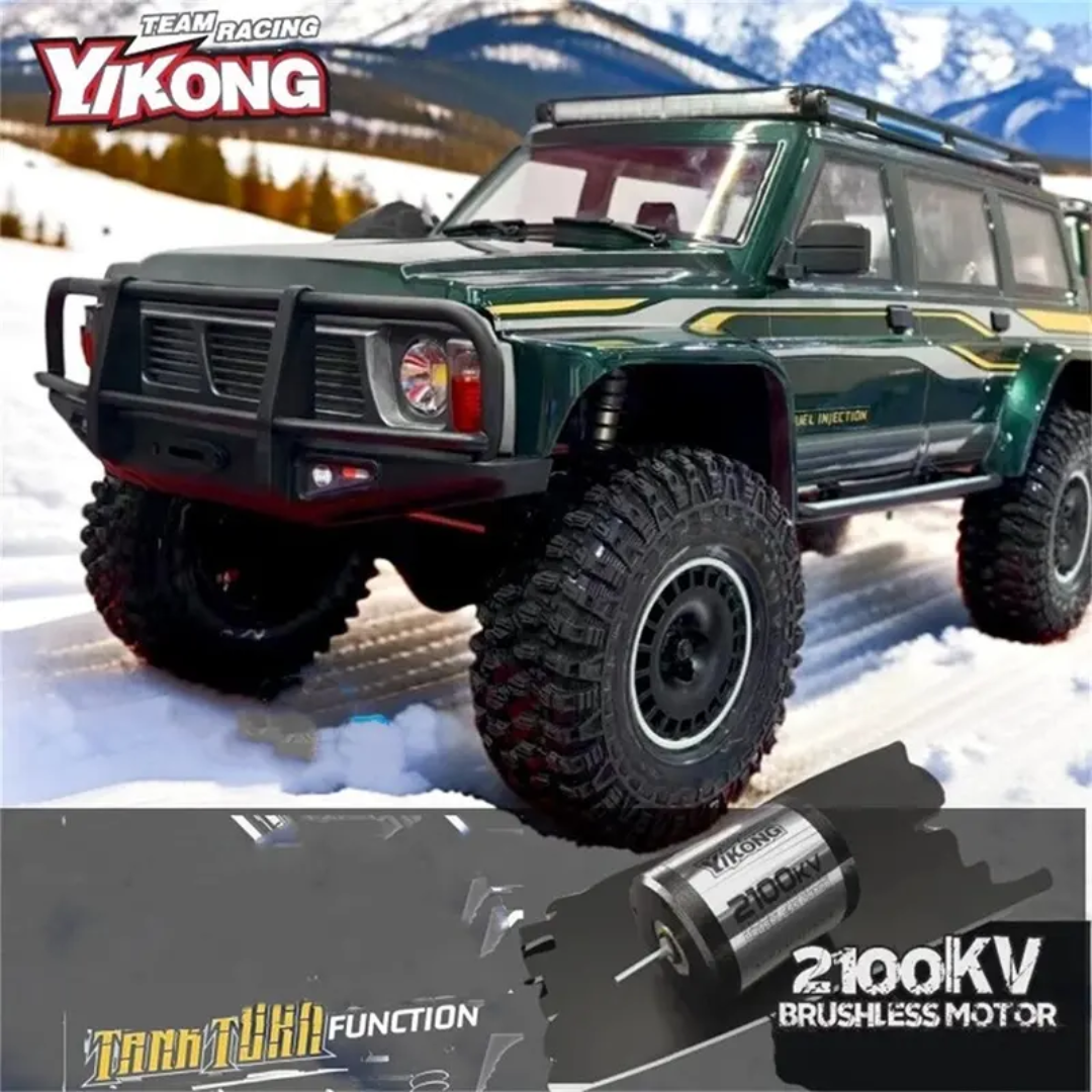 YIKONG YK4107 PRO 1:10 Scale RC Rock Crawler 4WD Brushless Car With 25KG Servo Dual Speed Differential Lock Metal Gear LED Lights INDIA