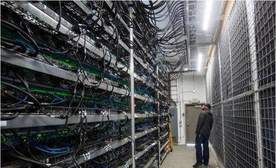 High-tech mining farm environment optimized for hosting crypto rigs in Canada
