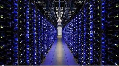 A sprawling cryptocurrency mining farm utilizing renewable energy