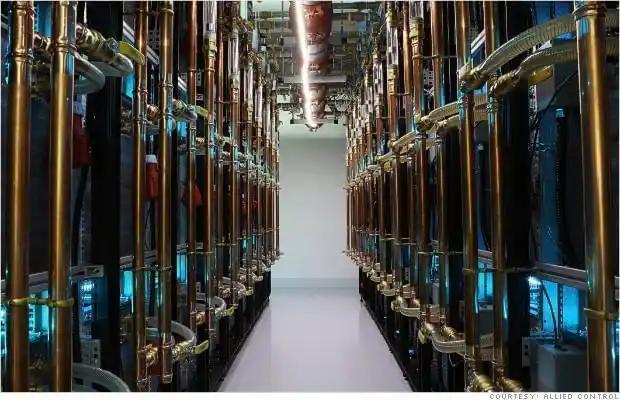 Large-scale Litecoin mining farm during operational hours